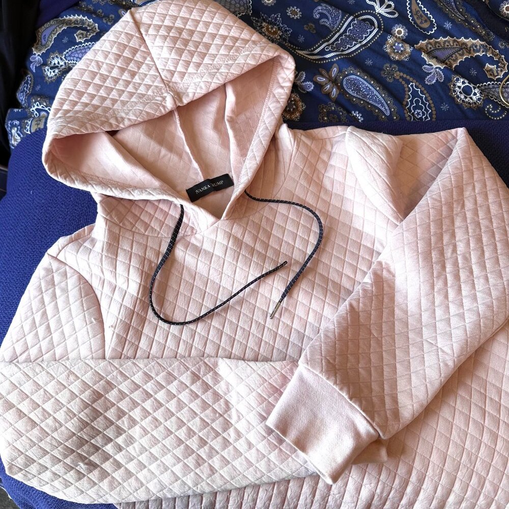 Ivanka Trump pink quilted hoodie, Size L - Picture 5 of 12